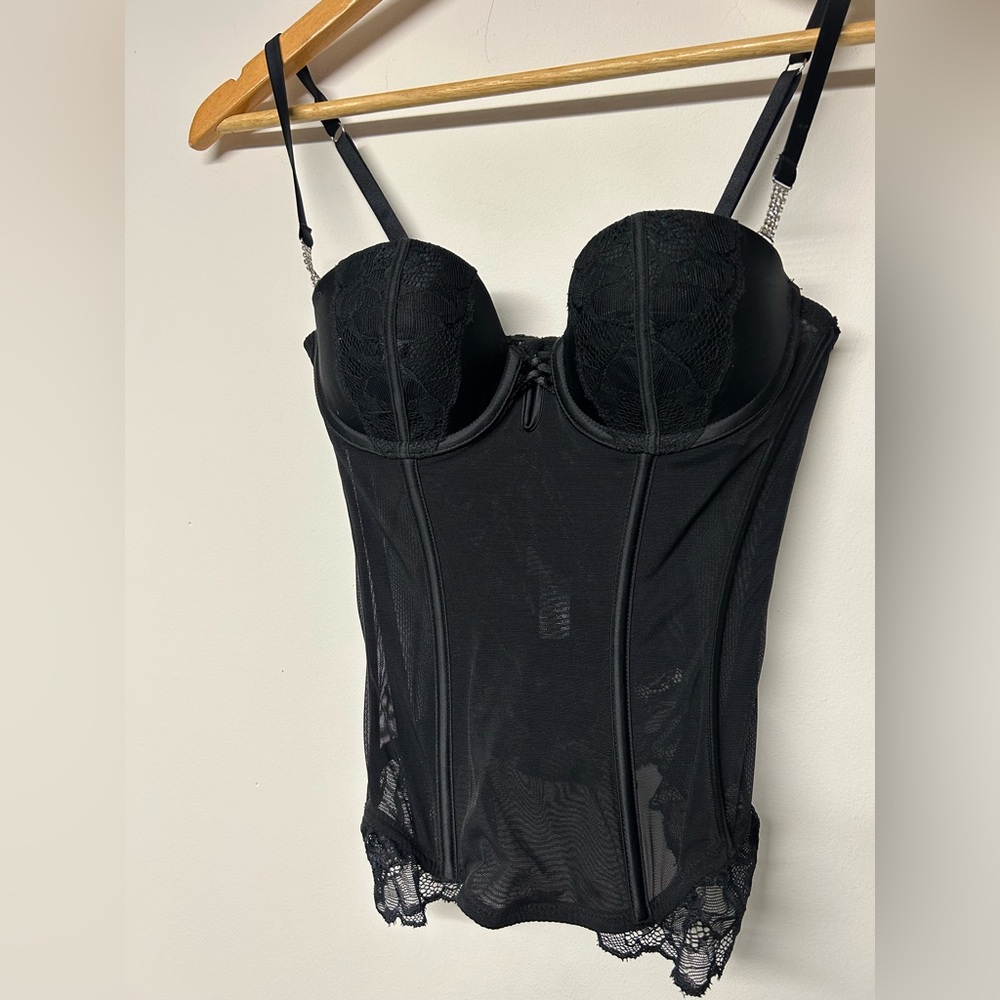 La Senza Bone Black Lace Corset